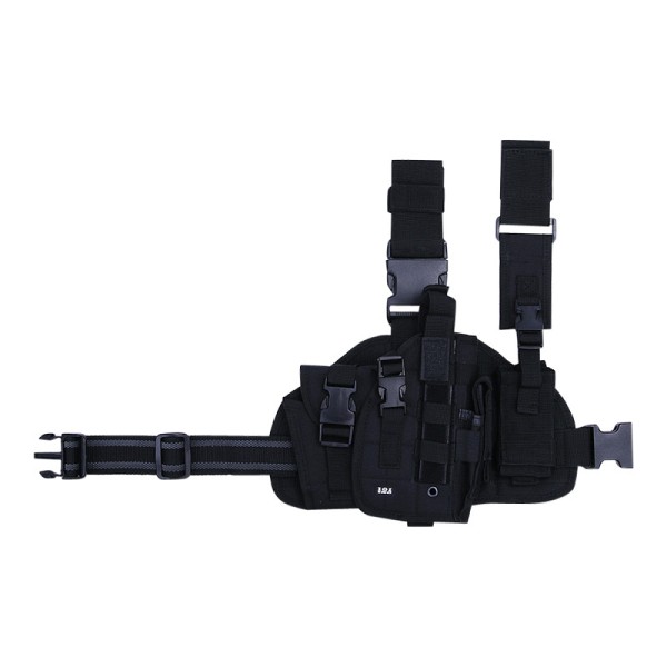 Pouzdro taktické stehenní101 INC Hip Molle Leg Holster pravé - černé