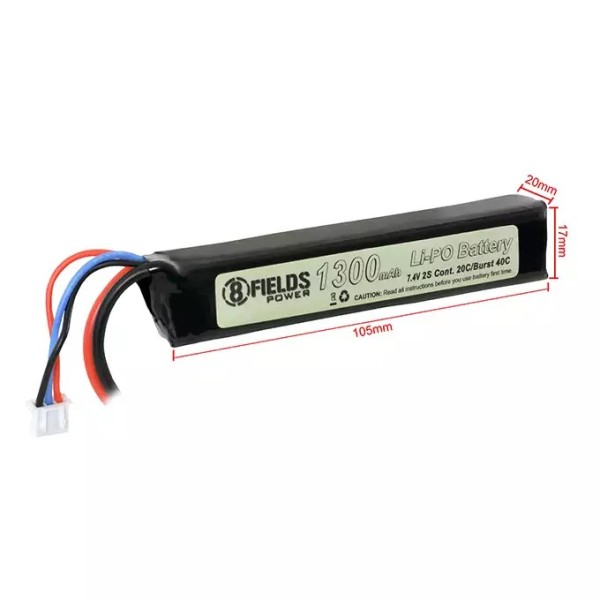 Akumulátor 8FIELDS  Li-Po 1300mAh 7,4V 20/40C