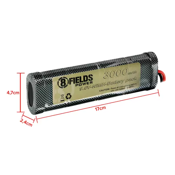 Akumulátor 8FIELDS Ni-MH 3000mAh 9,6V large