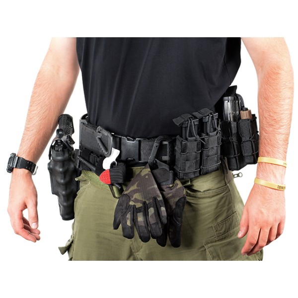 Pásek 8FIELDS Rigid Combat Belt MOLLE XL 105cm - černý