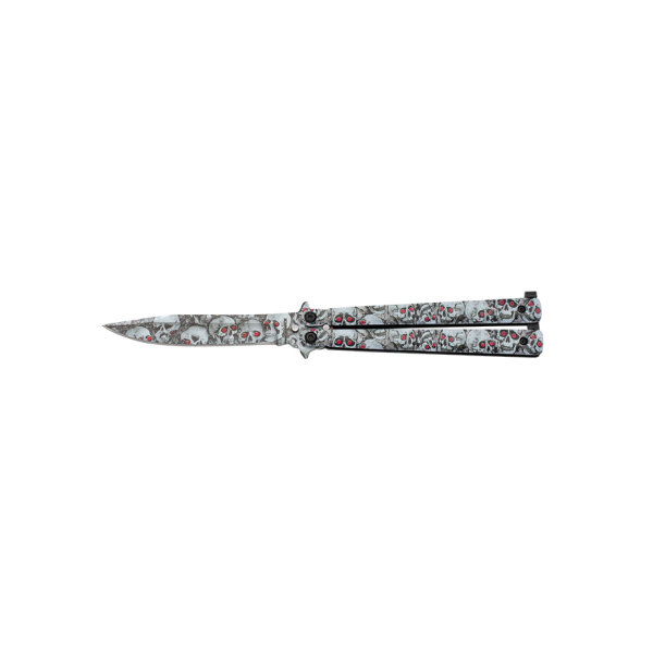 Nůž motýlek ALBAINOX MA 02220 - Skulls