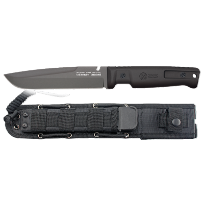 Nůž taktický s pevnou čepelí ALBAINOX 32757 Rubber Handle - černý