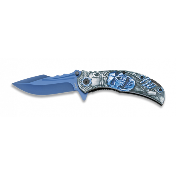 Nůž zavírací taktický ALBAINOX MA 18606 3D Blue Skull