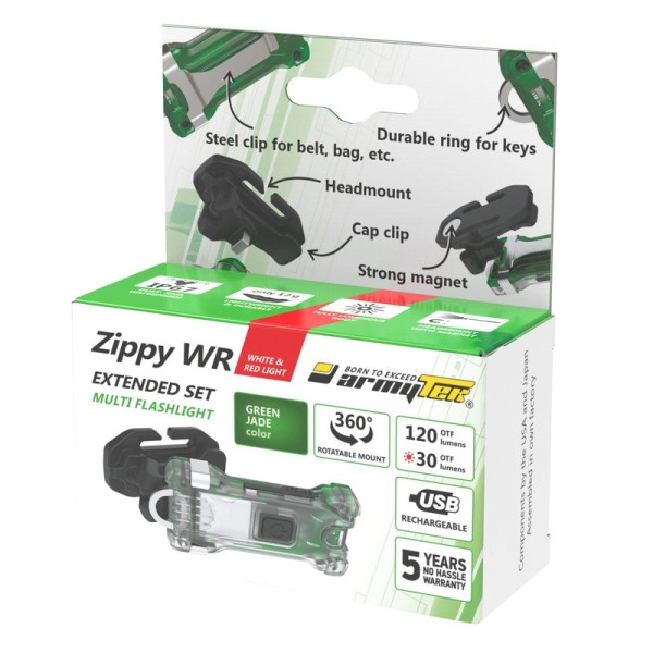 Svítilna multifunkční ARMYTEK Zippy WR Extended Set - zelené