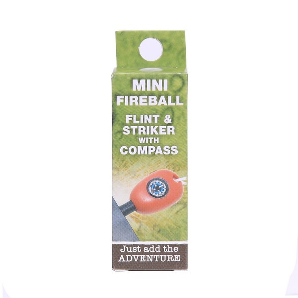 Křesadlo BCB Firebal Flint & Strike s kompasem - červené