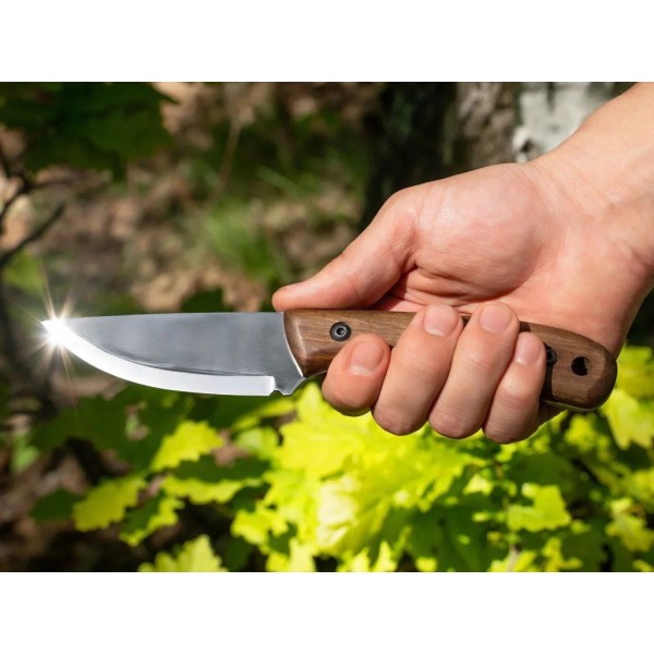 Nůž outdoorový s pevnou čepelí BEAVERCRAFT BSH7 Bushcraft 90mm - orechové dřevo