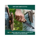 Nůž outdoorový s pevnou čepelí BEAVERCRAFT BSH4 Dusk Bushcraft 125mm s křesadlem - orechové dřevo