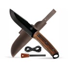 Nůž outdoorový s pevnou čepelí BEAVERCRAFT BSH4 Dusk Bushcraft 125mm s křesadlem - orechové dřevo