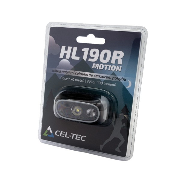 Svítilna čelová CEL-TEC HL190R Motion - nabíjecí