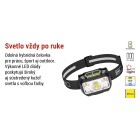 Svítilna čelová EMOS LED P3546 550lm Li-Pol 100mAh nabíjecí - černá