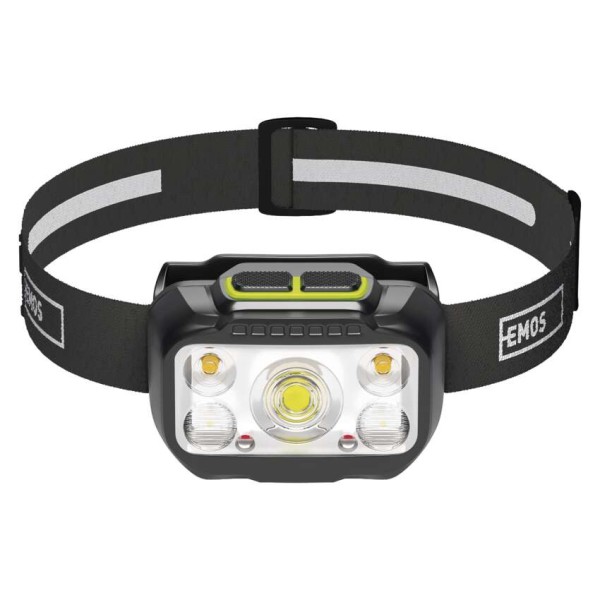 Svítilna čelová EMOS LED P3546 550lm Li-Pol 100mAh nabíjecí - černá