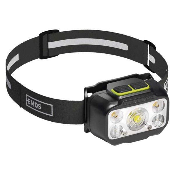 Svítilna čelová EMOS LED P3546 550lm Li-Pol 100mAh nabíjecí - černá