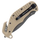 Nůž zavírací záchranářský ESP RKK-01 s kombinovaným ostřím - khaki