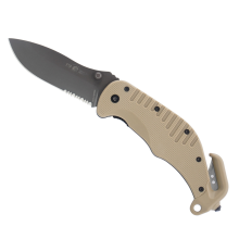Nůž zavírací záchranářský ESP RKK-01 s kombinovaným ostřím - khaki