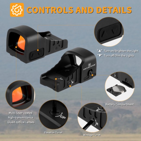 Kolimátor FOCUHUNTER Talent 1x21mm pre GLOCK MOS
