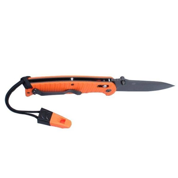 Nůž zavírací outdoorový GANZO G7413P-OR-WS s píšťalkou - oranžový