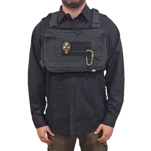 Nosič hrudní GURKHA TACTICAL Molle - čierny