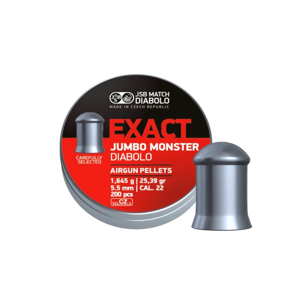 Ďábelky JSB Exact Jumbo Monster 1,645g, kal. 5,52mm, 200ks - oblé