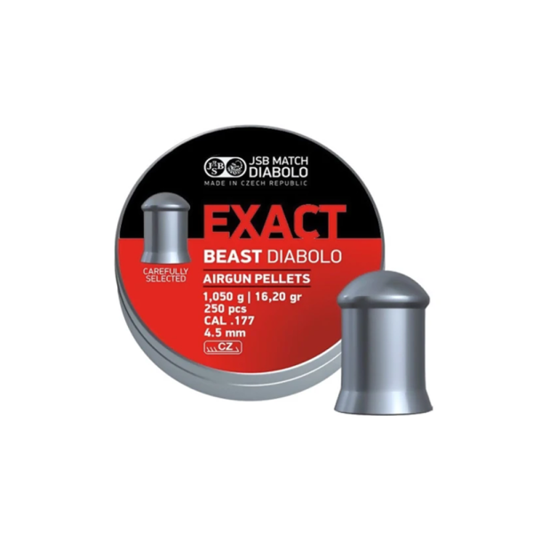 Ďábelky JSB Match Exact Beast 1,050g, kal. 4,52mm, 250ks - oblé
