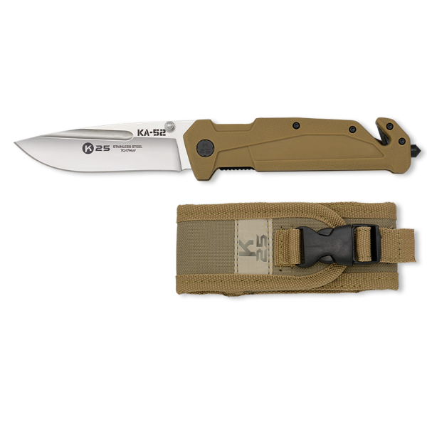 Nůž zavírací taktický K25 KA-52 18870- coyote