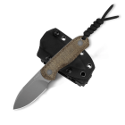 Nůž outdoorový s pevnou čepelí KIZER Drop Bear Azo 14C28N 1094A1 - Burlap micarta