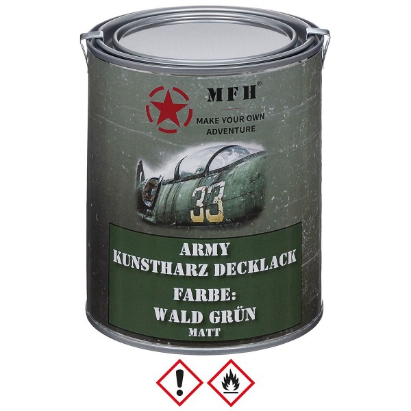 Barva vojenská v plechovce MFH 27377D - forest green