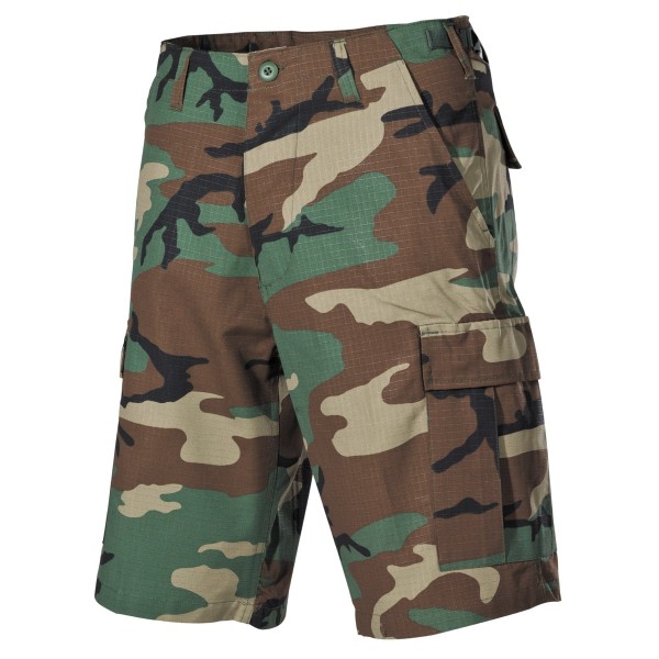 Kalhoty krátké MFH BDU short RIP/STOP 01512T - woodland