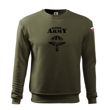 Mikina APK Slovak Army BK černý potisk - olivově zelená