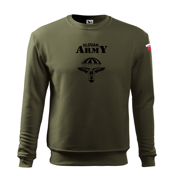 Mikina APK Slovak Army BK černý potisk - olivově zelená