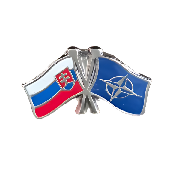 Odznak dvouvlajkový Slovensko-NATO