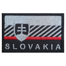 Nášivka SLOVAKIA so SZ 8x5cm - rudý pás