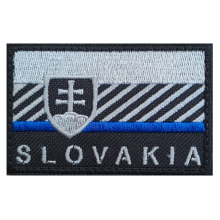 Nášivka SLOVAKIA so SZ 8x5cm - modrý pás