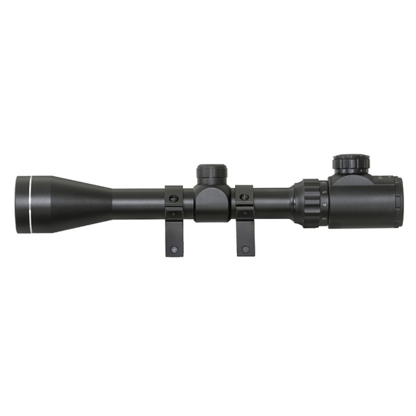 Puškohled PCS 3-9x40E podsvícený, s montáží 22mm - černý