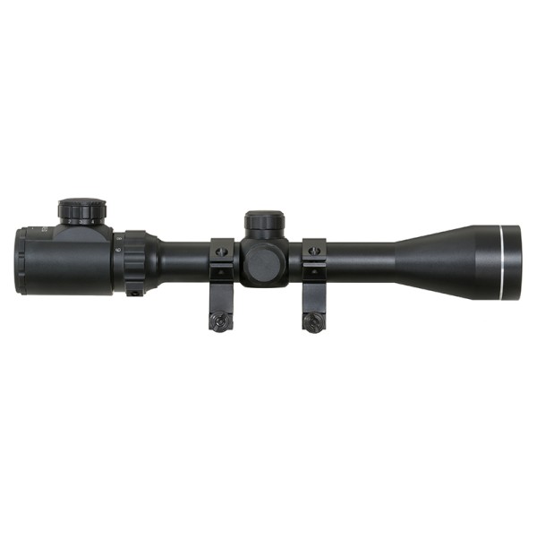 Puškohled PCS 3-9x40E podsvícený, s montáží 22mm - černý