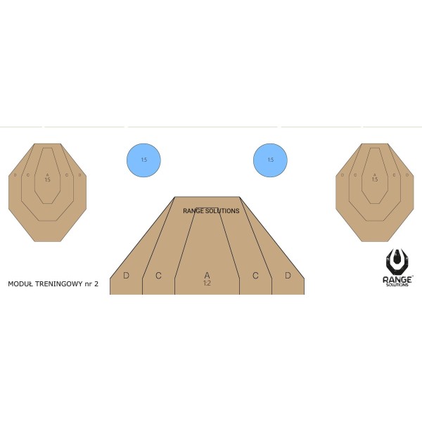 Terč RANGE SOLUTIONS Drill-2 50x20cm 1ks