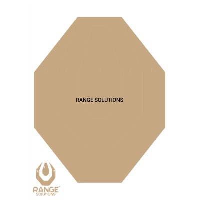Terč RANGE SOLUTIONS IPSC 70x50cm 1ks - papírový
