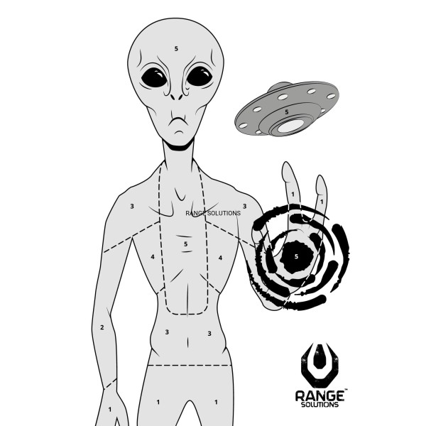 Terč RANGE SOLUTIONS Alien 70x50cm 1ks