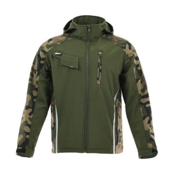 Bunda softshell SARA WORKWEAR Standard Plus - PL camo