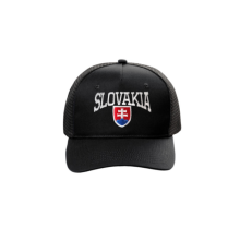 Kšiltovka SLOVAKIA velký nápis, se síťkou - černá