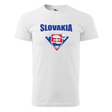 Triko SLOVAKIA Superman - bílé