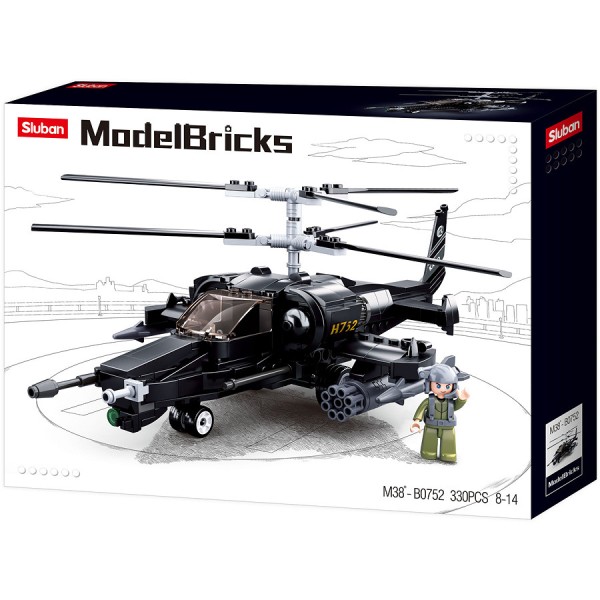 Stavebnice SLUBAN M38-B0298 - útočná helikoptéra KA-50