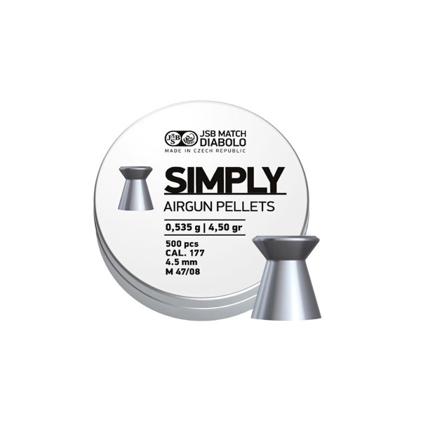Diabolky JSB Simply 0,535g, kal. 4,5mm, 500ks - ploché