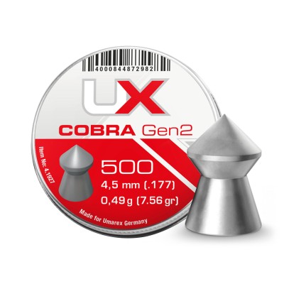 Diabolky UMAREX Cobra Gen2 0,49g, kal. 4,5mm, 500ks - špičaté