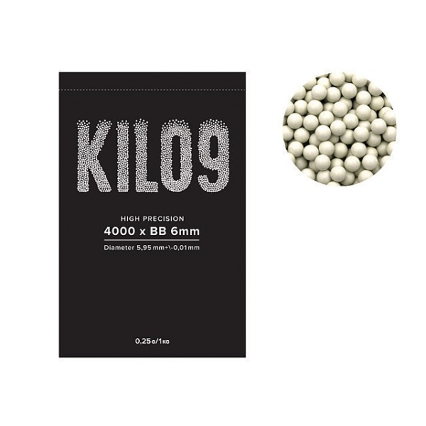 Airsoftové kuličky KILO9 Precision 0,25g/4000ks - bílé