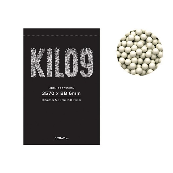 Airsoftové kuličky KILO9 Precision 0,28g / 3570ks - bílé