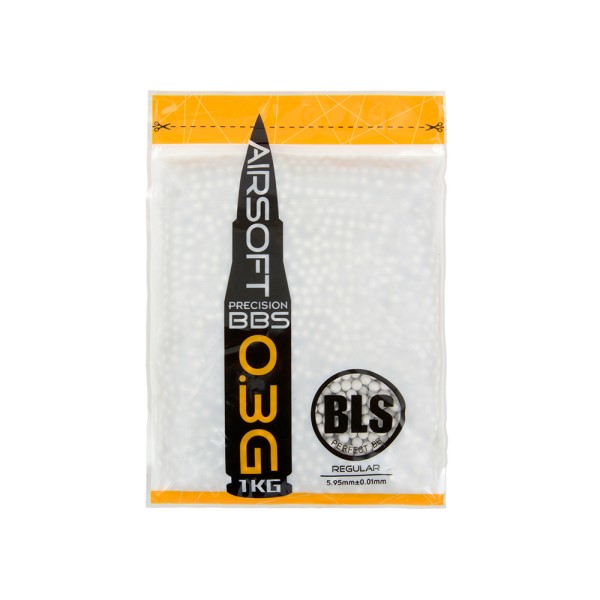 Airsoftové kuličky BLS Precision 0,30g/3330ks - bílé