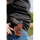Pouzdro opaskové kožené FALCO Multifit IWB/OWB AM02-2215 pravé - hnědé