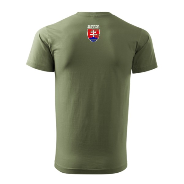 Triko SLOVAKIA rastr - olivové
