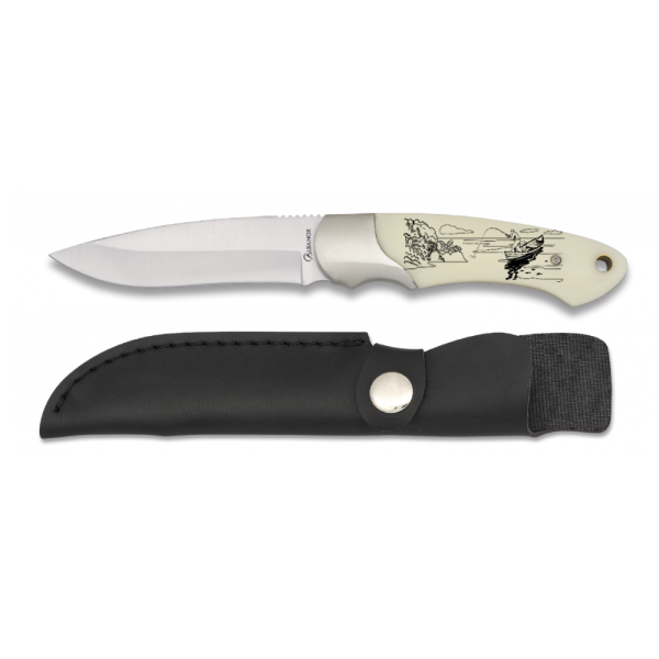 Nůž lovecký s pevnou čepelí ALBAINOX MA 32199GR569 Fishing - stříbrný