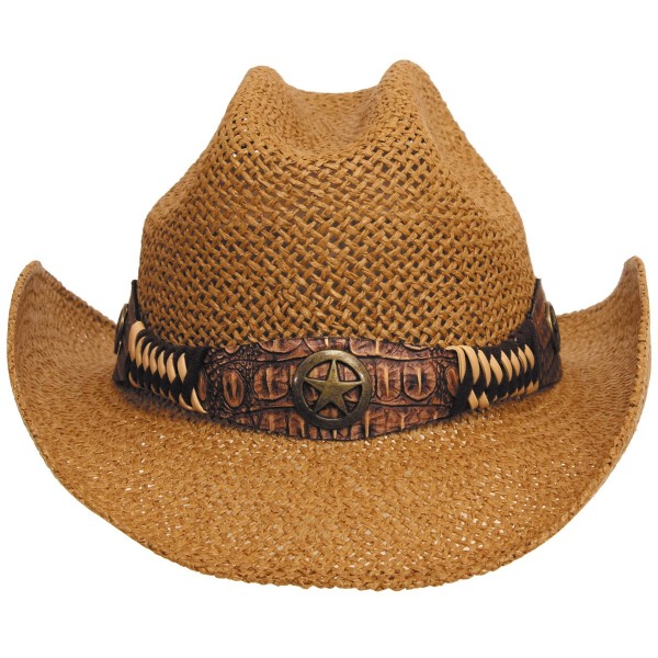 Klobouk slaměný Georgia MFH 10755 - hnědý